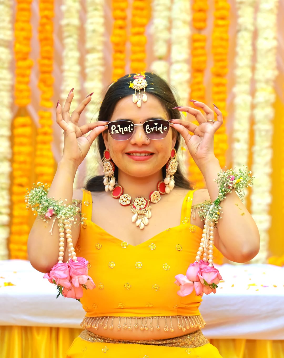 Haldi celebration portrait